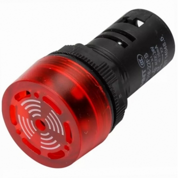 Сигнализатор звуковой ND16-22LC Φ22 мм красный LED AC/DC24В (R)