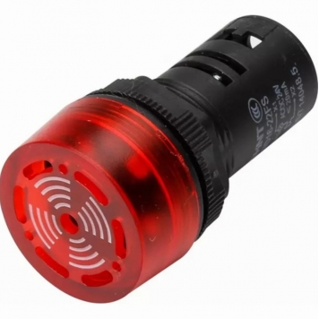 Сигнализатор звуковой ND16-22LC Φ22 мм красный LED АС220В (R)