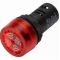 Сигнализатор звуковой ND16-22LC Φ22 мм красный LED АС220В (R)