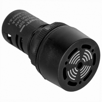 Сигнализатор звуковой ND16-22L Φ22 мм черный AC/DC24В (R)