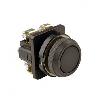 КЕ-011 У3 исп.2, черный, 1з+1р, цилиндр, IP40, 10А, 660В, выключатель кнопочный  (ЭТ)