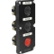 ПКЕ 122-3 У2, 10А, 660В, 3 элемента, чёрный и красный цилиндр, в нишу, IP54, пост управления  (ЭТ)