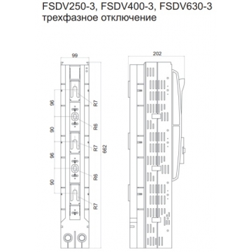 Предохранитель-выключатель-разъединитель 400А с трехфазным отключением, FSDV400-3 -2