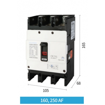 Автоматический выключатель в литом корпусе (100А, 22кА при 380В, 2P, расцепитель MTM-JF, прямое переднее подключение)