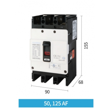 Автоматический выключатель в литом корпусе (100А, 30кА при 380В, 3P, расцепитель MTM-JF, прямое переднее подключение)