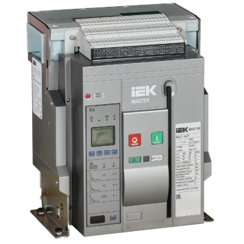 Воздушный автоматический выключатель переменного тока ВА77 стационарного исполнения 3 полюса типоразмер A 65кА 1600А EA с набором аксессуаров MASTER IEK