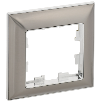 BRITE Рамка 1-местная РУ-1-Бр металл хром/никель IEK