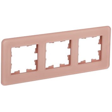 BRITE Рамка 3-мест. РУ-3-2-Бр стекло дым. RE IEK