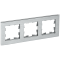 BRITE Рамка 3-мест. РУ-3-1-БрА металл алюм. IEK