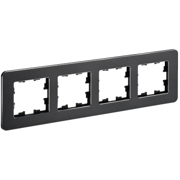 BRITE Рамка 4-мест. РУ-4-1-Бр металл черн. RE IEK