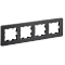 BRITE Рамка 4-мест. РУ-4-1-Бр металл черн. RE IEK