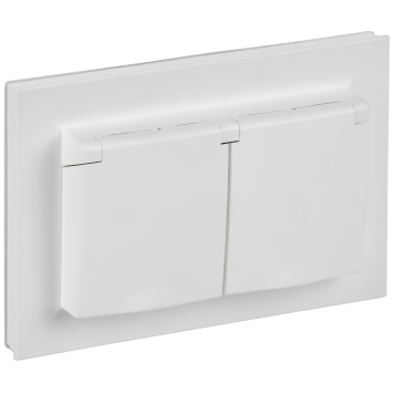 BRITE Роз. 2-я с кр. 16А в сб IP44 РСбш12-3-44-БрАБ а/б IEK