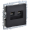 BRITE Роз. двойная RJ11+RJ45 кат.5E РК/Т12-БрЧ черн. IEK