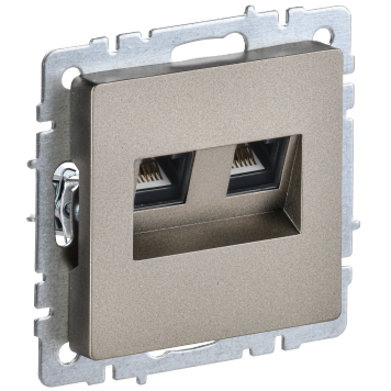 BRITE Роз. комп. 2-ая RJ45 кат.5E РК10-2-БрШ шамп. IEK