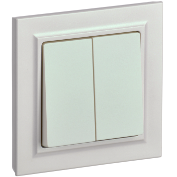BRITE Выключ. 2-кл. 10А в сб. ВСР10-2-0-БрЖ жемч. IEK