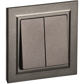 BRITE Выключ. 2-кл. 10А в сб. ВСР10-2-0-БрТБ бр. IEK