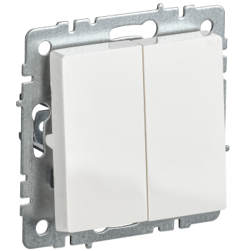 BRITE Выключ. 2-кл. 10А ВС10-2-0-БрБ бел.