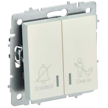 BRITE Выключ. 2-кл. с инд. отел. 10А ВС10-2-9-БрЖ жемч. IEK