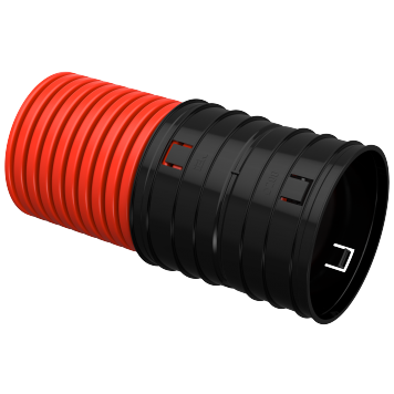 ELASTA Труба гофр. двустенная жесткая ПНД d=200мм (6м) IEK