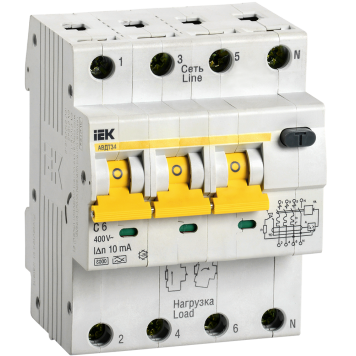 KARAT АВДТ 34 C6 10мА тип A IEK
