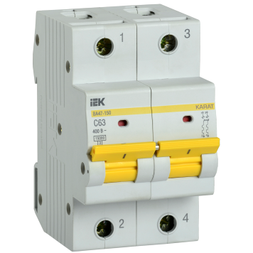KARAT Авт. выкл. ВА47-150 2P C 63А 15кА IEK