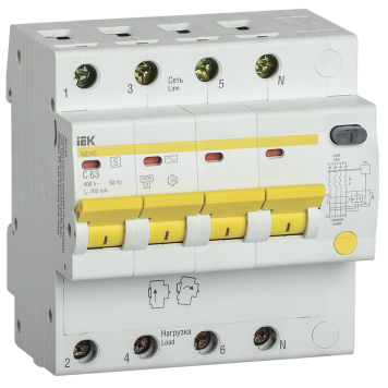 KARAT Диф. автомат АД14S 4P 63А 300мА тип AC IEK