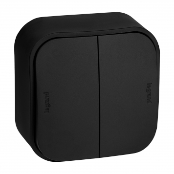 QUTEO Выключ. 2-кл. о/у сх5 10АХ чёрн. м.