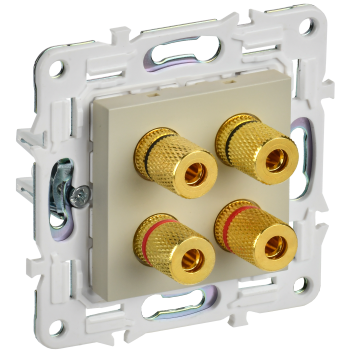 SKANDY Аудиорозетка 4-мест. SK-A01B беж. IEK