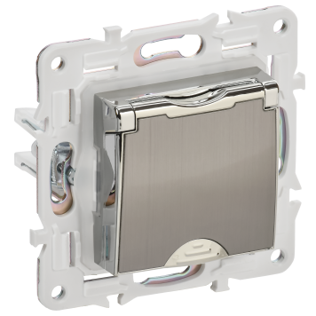 SKANDY Роз. з/к/ш кр. 16А IP44 SK-R11N никель IEK