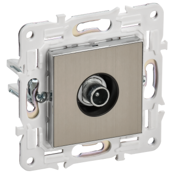 SKANDY Роз. TV проходная SK-A17N никель IEK