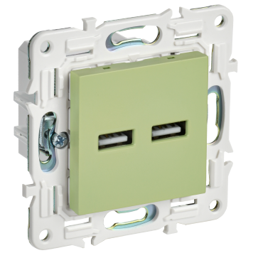 SKANDY Роз. USB A+A 3,1А SK-R15M мятн. IEK