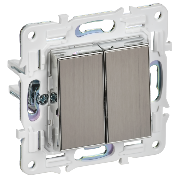 SKANDY Выключ. 2-кл. 10А SK-V04N никель IEK