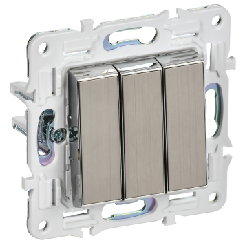 SKANDY Выключ. 3-кл. 10А SK-V11N никель IEK