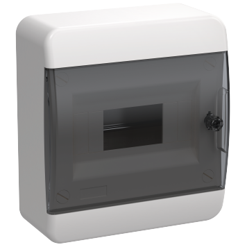 TEKFOR Корпус пласт. ЩРН-П-8 IP41 черн. прозр. дверь IEK
