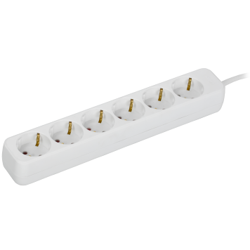 UMA Удлинитель У06 6 мест 5м 3х1мм2 10А бел. IEK