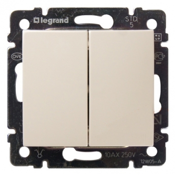 VALENA DIY Перекл. 2-кл. сх6/2 10АХ б/к сл. к.