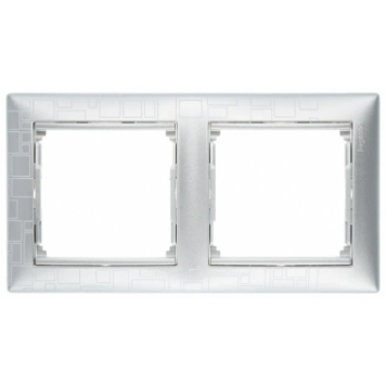 VALENA DIY Рамка 2-мест. алюм мат