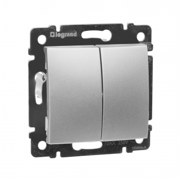 VALENA Перекл. 2-кл. сх6/2 10АХ б/к алюм.