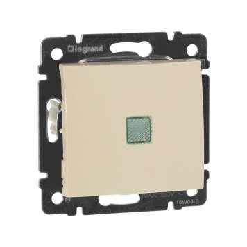 VALENA Выключ. 1-кл. с подсв. 10АХ сх1L б/к сл. к.