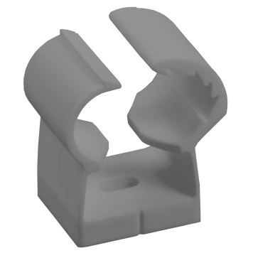 Клипса с фикс. для глад. труб 14-18мм сер. (40шт/упак) IEK