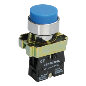 Кнопка управления LAY5-BL61 без подсветки синяя 1NO IEK