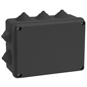 Коробка расп. КМ41242 150х110х70мм IP55 10 вв. черная IEK