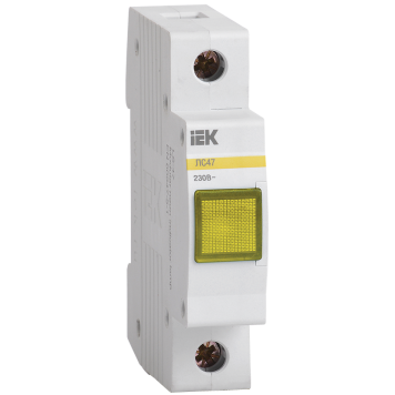 Сигнальная лампа ЛС-47 (желтая) (неон) IEK