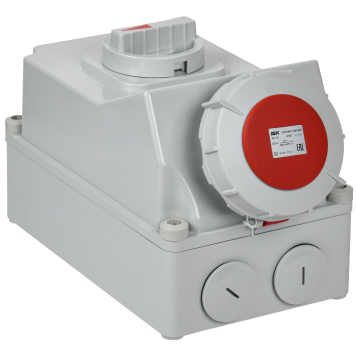 Розетка с мех. блок. ССИ-834 63А-6ч 380В 3P+PE IP67 IEK