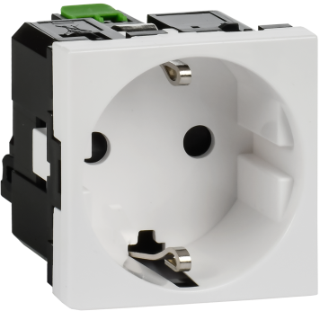 Розетка з/к з/ш б/з белая