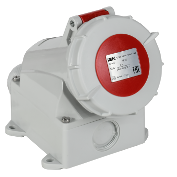 Розетка стц. ССИ-1142 16А-6ч 380В 3P+PE IP67 IEK