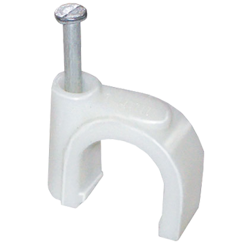 Скоба 12мм круглая пластиковая (20шт) IEK