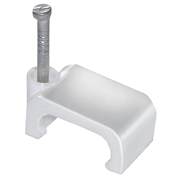 Скоба 12мм плоская пластиковая (20шт) IEK