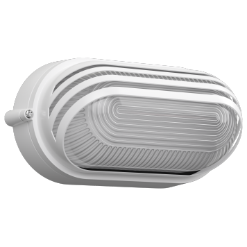 Светильник НПП1407 белый/овал ресничка 60Вт IP54 IEK