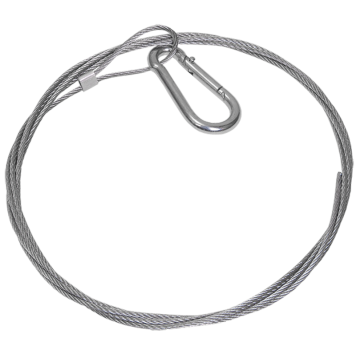 Стальной трос с карабином 1000 IEK